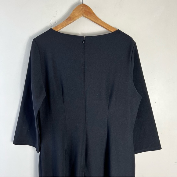 Ashley Stewart LBD Black Dress with Gold Accents Size 14-16W 3/4 Sleeve - Picture 11 of 12